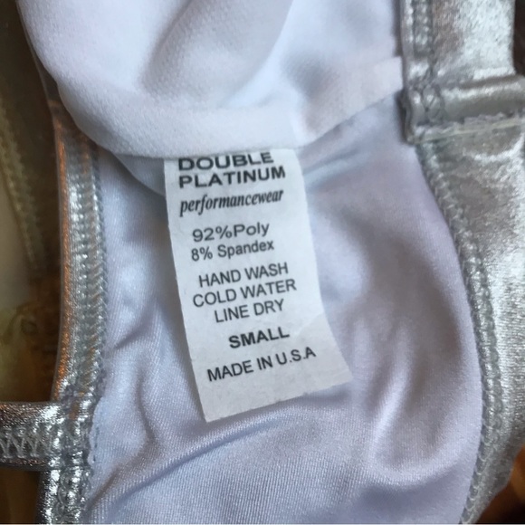 Double Platinum Performance Wear Sequin Gold Silver Red Black Purple Bra NWOT YL - Picture 6 of 8